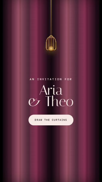 Velvet Afterglow wedding invitation template